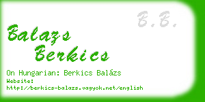 balazs berkics business card